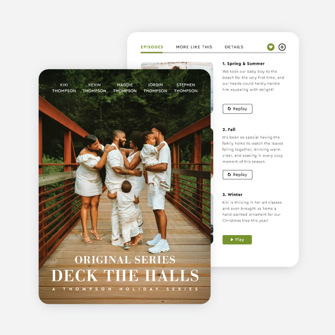 Meet the Cast Holiday Cards and Invitations - White