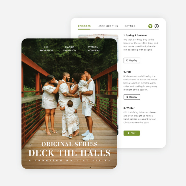 Meet the Cast Holiday Cards and Invitations - White