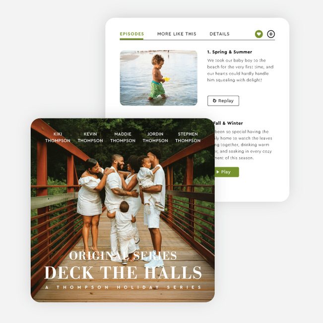 Meet the Cast Holiday Cards and Invitations - White