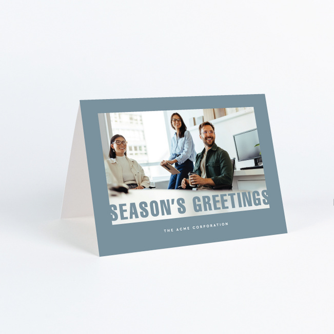 Appreciation In Focus Corporate Holiday Cards & Corporate Christmas Cards - Blue