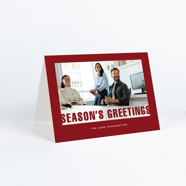 Appreciation In Focus Corporate Holiday Cards & Corporate Christmas Cards - Red