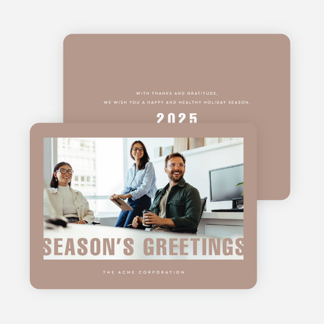 Appreciation In Focus Corporate Holiday Cards & Corporate Christmas Cards - Pink