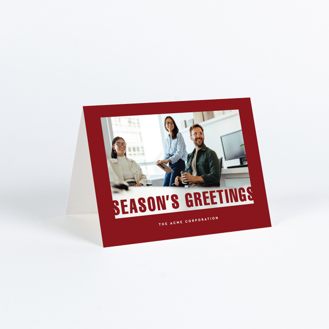 Appreciation In Focus Corporate Holiday Cards & Corporate Christmas Cards - Red