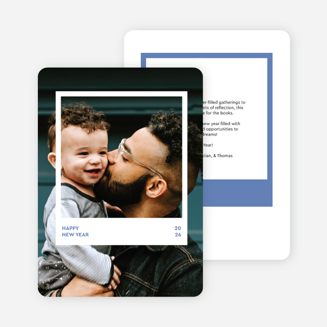 Clear Moments New Year Cards and Invitations - Blue