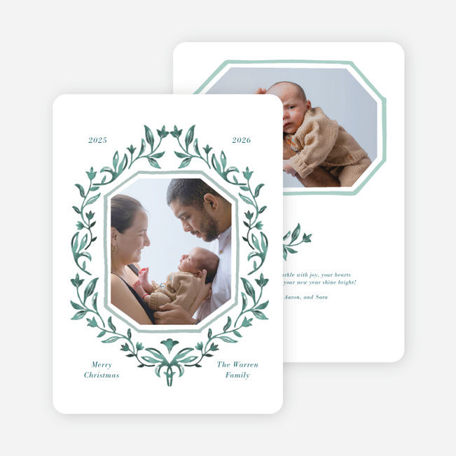 Garden View Christmas Cards - Blue