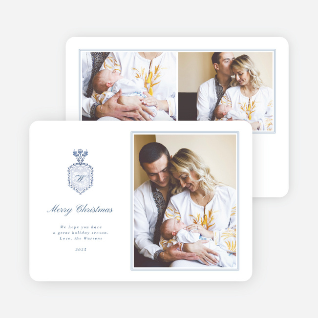 Literary Edit Christmas Cards - Blue