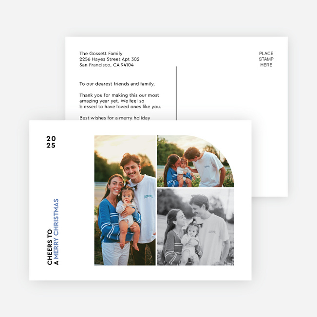 Mapped Moments Christmas Cards - Blue