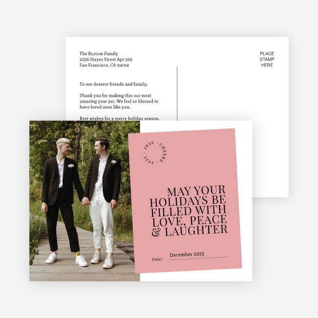 Memorable Memo Holiday Cards and Invitations - Red