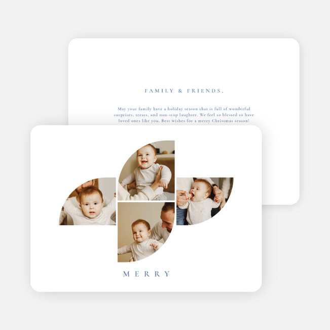 Modular Cheer Christmas Cards - Blue