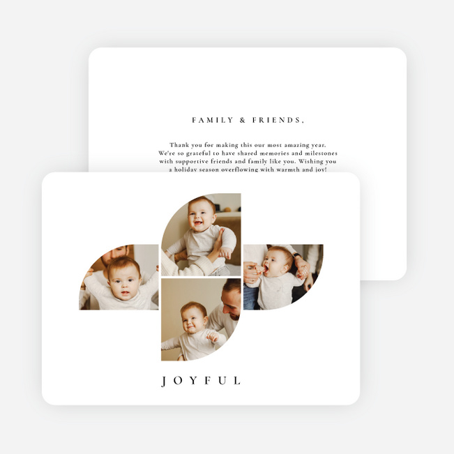 Modular Cheer Holiday Cards and Invitations - Black