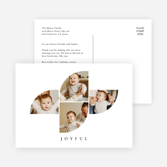 Modular Cheer Holiday Cards and Invitations - Black