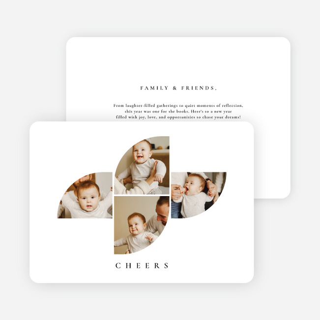 Modular Cheer New Year Cards and Invitations - Black