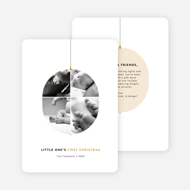 Ornament Grid Christmas Cards - Yellow