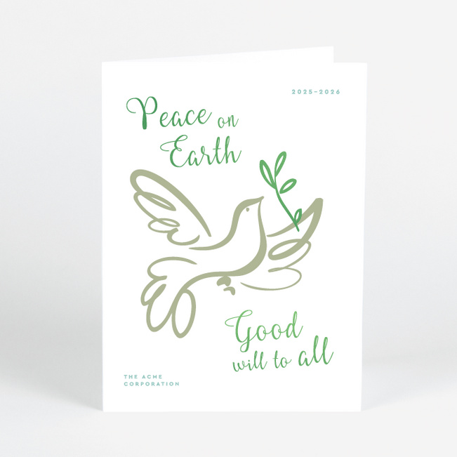 Carried with Care Corporate Holiday Cards & Corporate Christmas Cards - Green