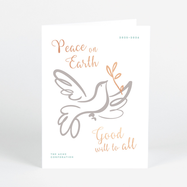 Carried with Care Corporate Holiday Cards & Corporate Christmas Cards - Pink