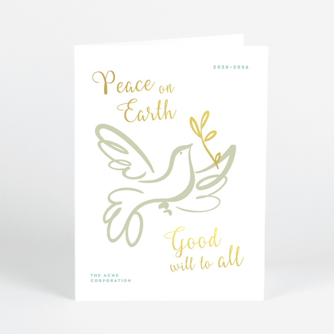 Carried with Care Corporate Holiday Cards & Corporate Christmas Cards - Yellow