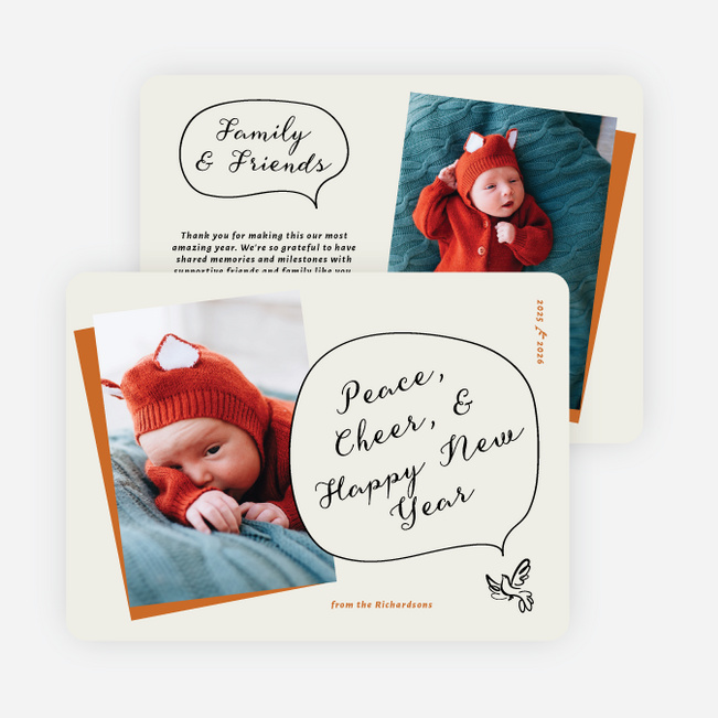 Carried Forward New Year Cards and Invitations - Orange