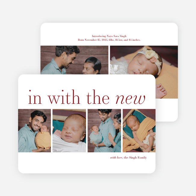 Collected Look Holiday Cards and Invitations - Red