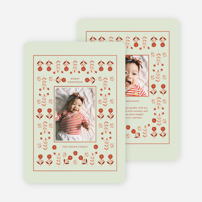 Crimson Folklore Christmas Cards - Green