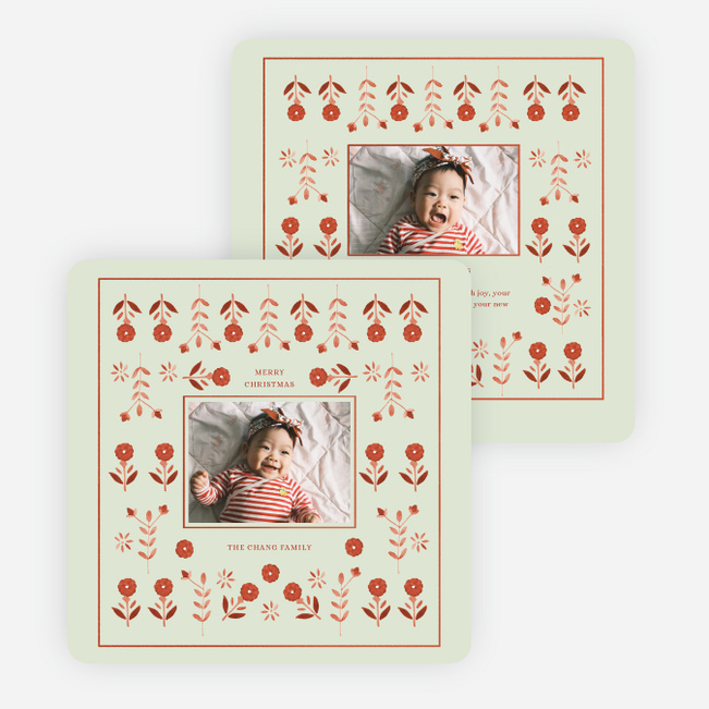 Crimson Folklore Christmas Cards - Green