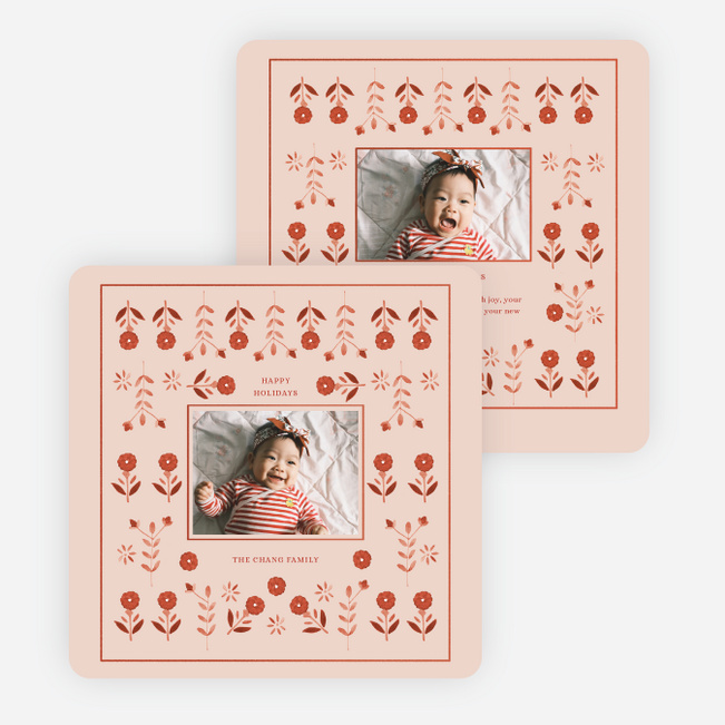 Crimson Folklore Holiday Cards and Invitations - Red