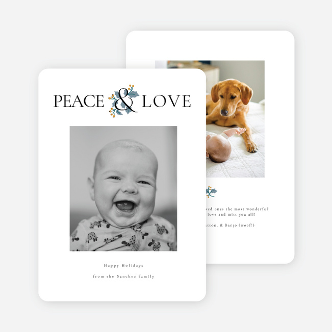 Festive Touch Holiday Cards and Invitations - White