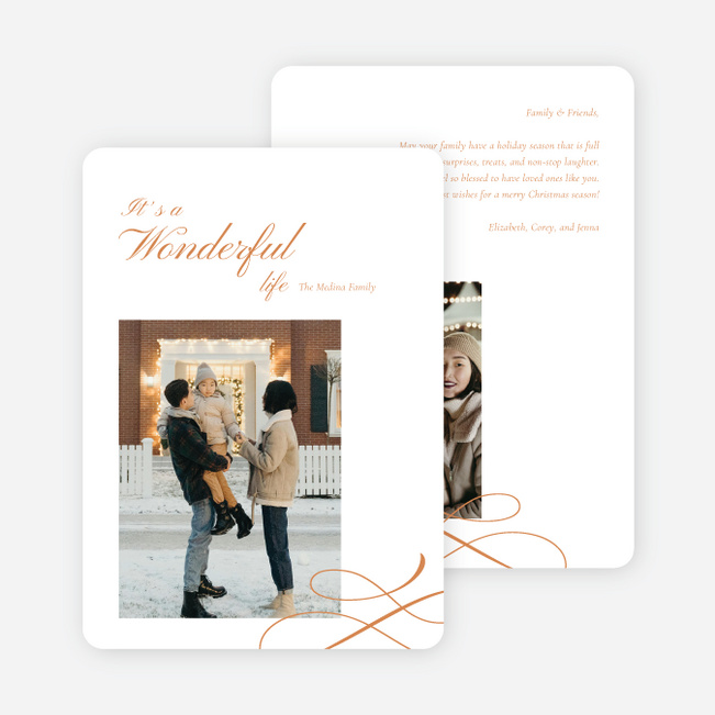 Flow of Joy Christmas Cards - Orange