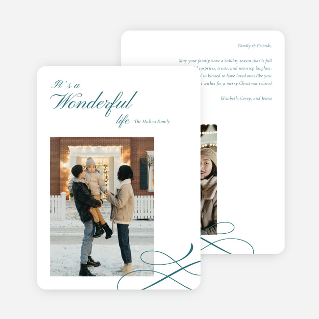 Flow of Joy Christmas Cards - Blue