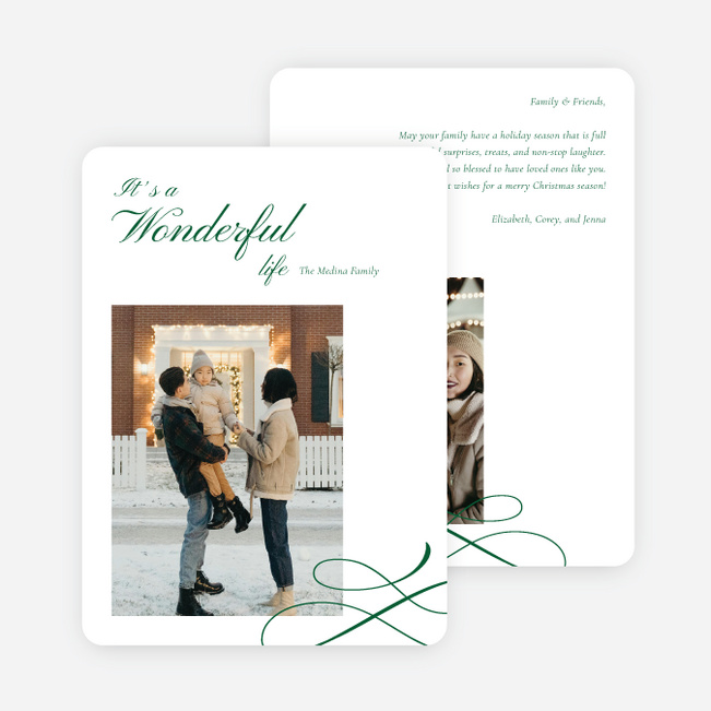 Flow of Joy Christmas Cards - Green