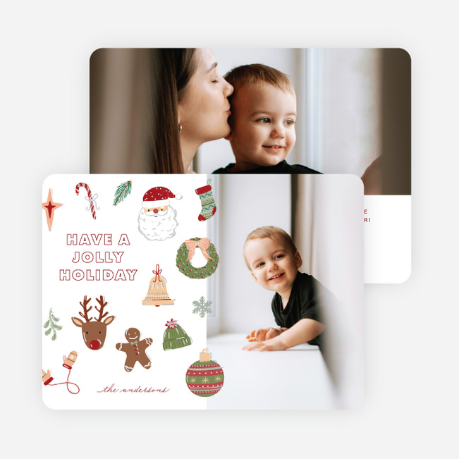 Foil Bits of Cheer Christmas Cards - Gray