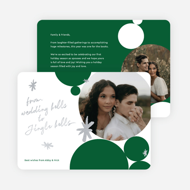 Foil Full Circle Holiday Cards and Invitations - Gray