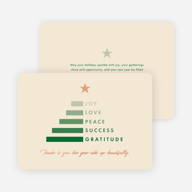 Foil Growth Mode Corporate Holiday Cards & Corporate Christmas Cards - Pink