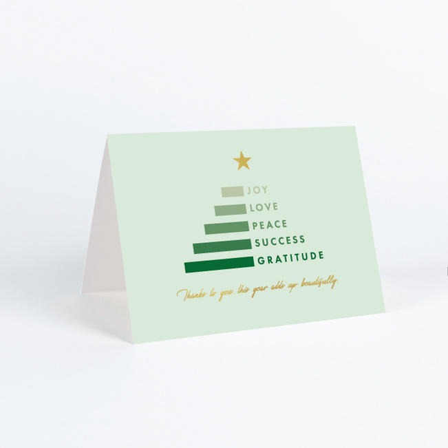 Foil Growth Mode Corporate Holiday Cards & Corporate Christmas Cards - Yellow