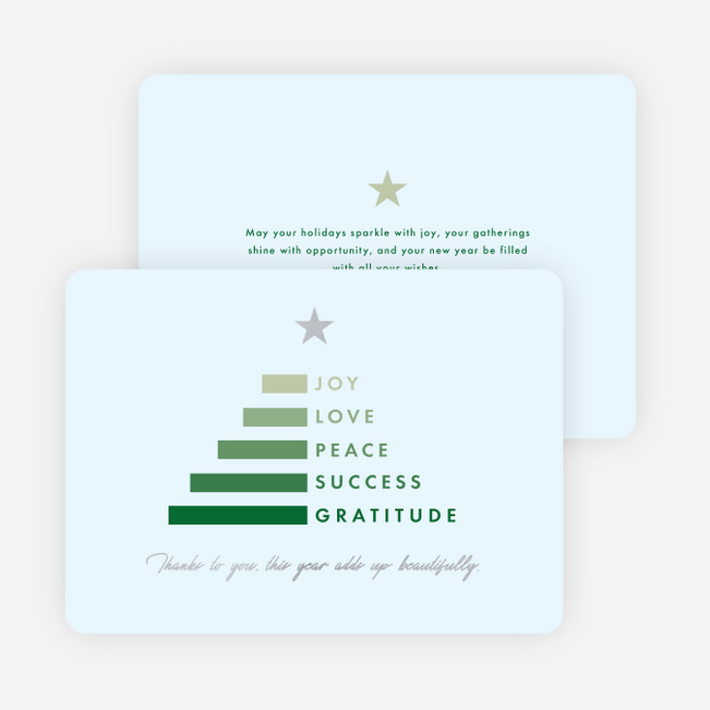Foil Growth Mode Corporate Holiday Cards & Corporate Christmas Cards - Gray