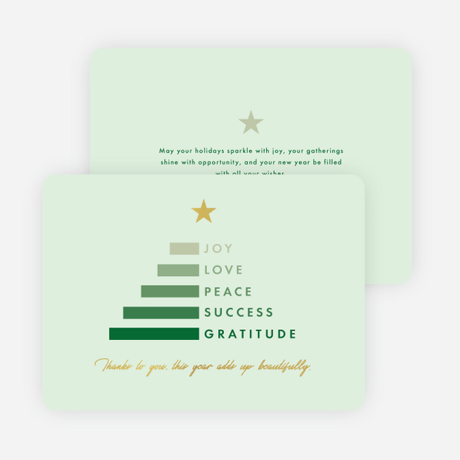 Foil Growth Mode Corporate Holiday Cards & Corporate Christmas Cards - Yellow