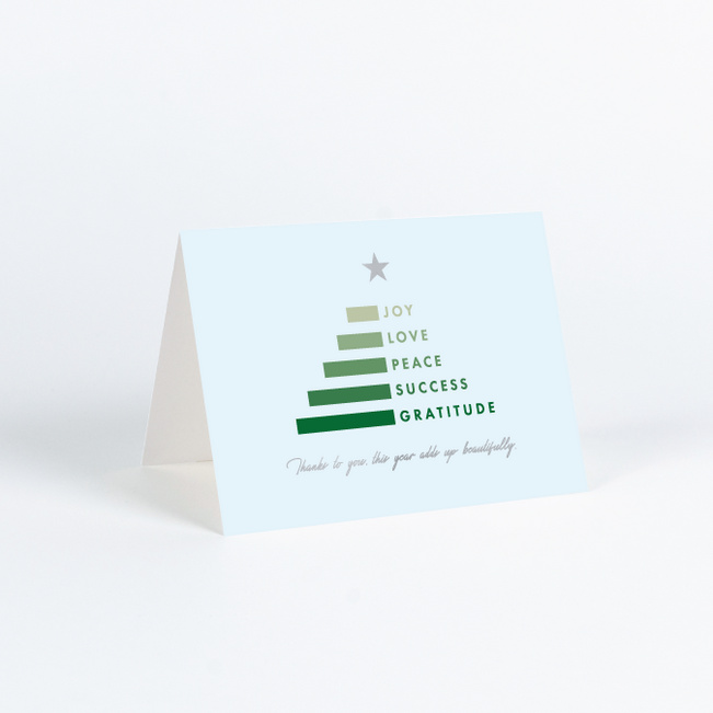 Foil Growth Mode Corporate Holiday Cards & Corporate Christmas Cards - Gray