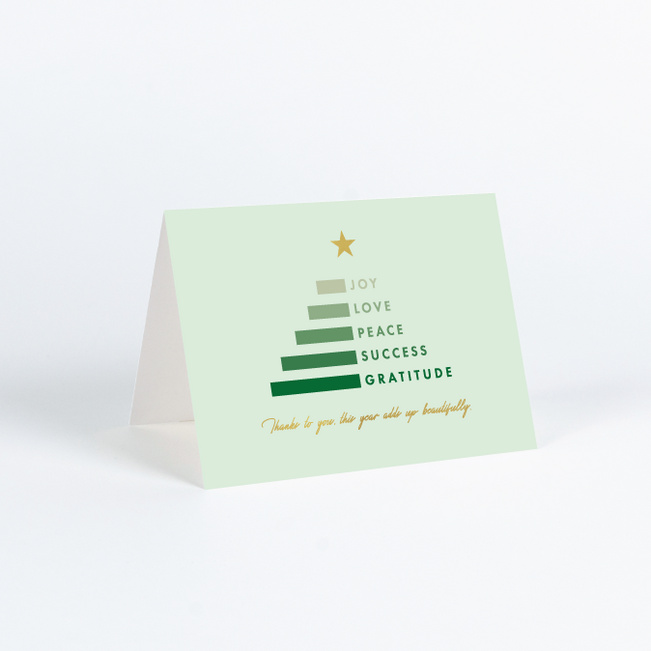Foil Growth Mode Corporate Holiday Cards & Corporate Christmas Cards - Yellow