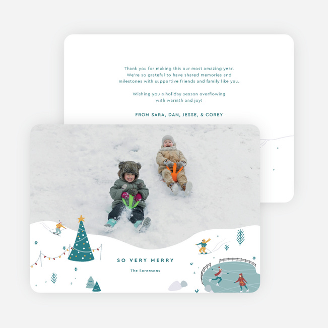 Out & About Holiday Cards and Invitations - Blue