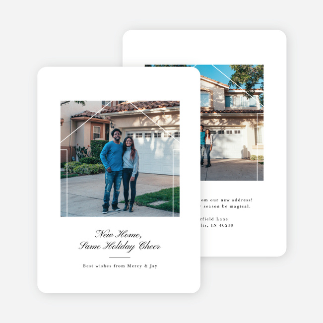 Simple Shift Holiday Cards and Invitations - White