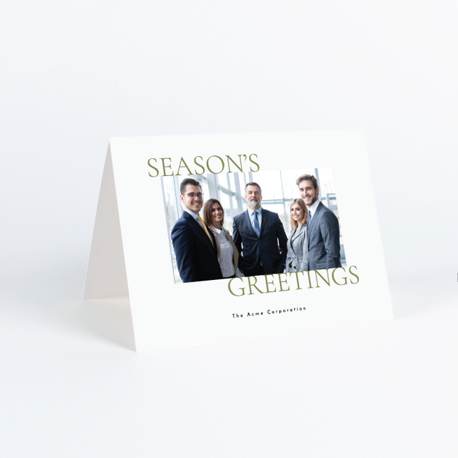Squared Away Corporate Holiday Cards & Corporate Christmas Cards - Green