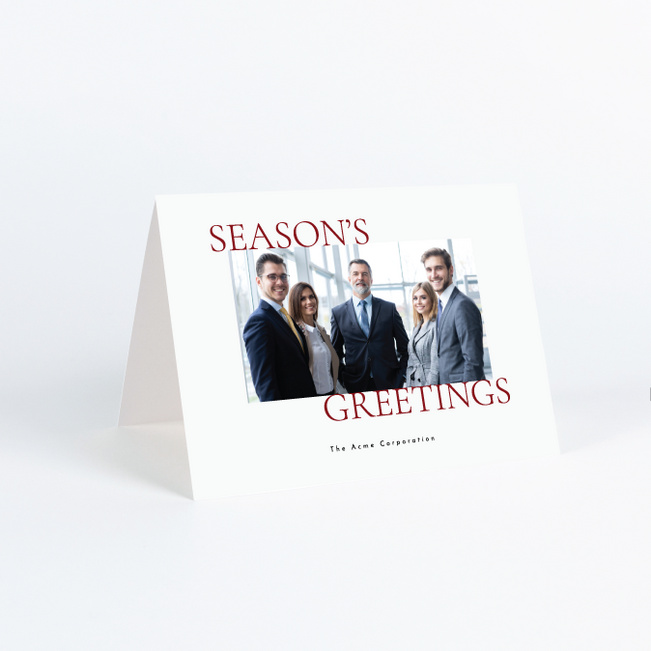 Squared Away Corporate Holiday Cards & Corporate Christmas Cards - Red