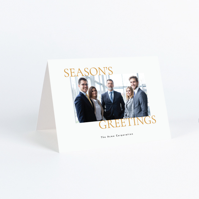 Squared Away Corporate Holiday Cards & Corporate Christmas Cards - Yellow