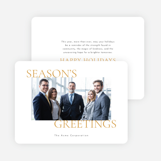 Squared Away Corporate Holiday Cards & Corporate Christmas Cards - Yellow