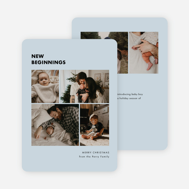 Structured Start Christmas Cards - Blue