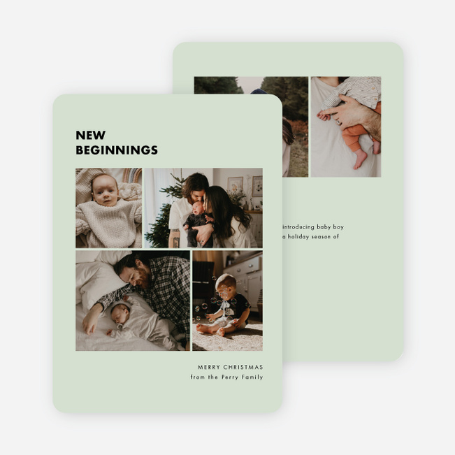 Structured Start Christmas Cards - Green