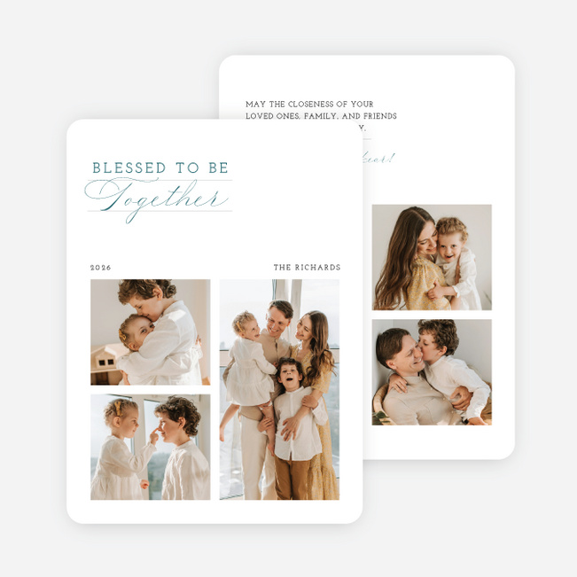 Annual Collective New Year Cards and Invitations - Blue