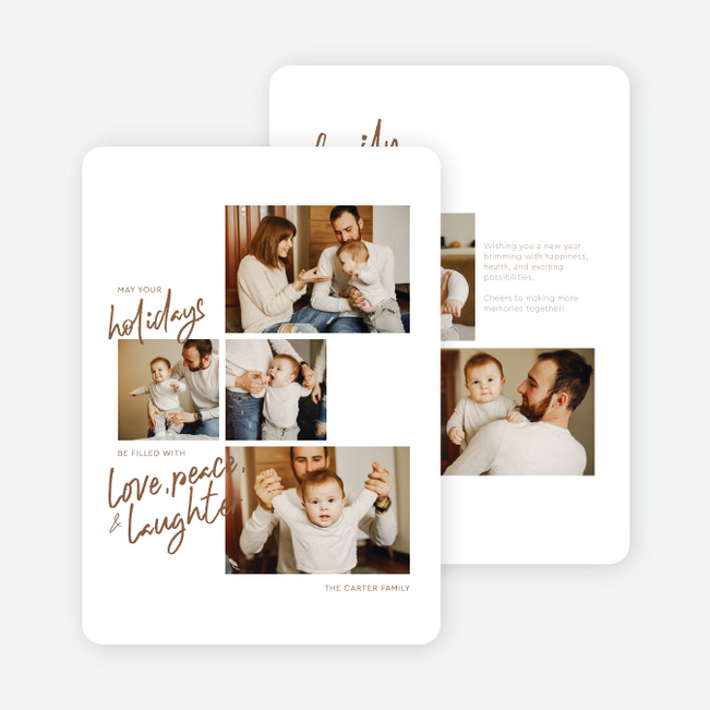 In This Light Holiday Cards and Invitations - Brown