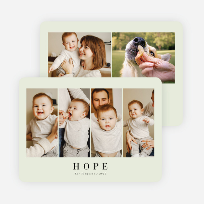 Snap Sequence Holiday Cards and Invitations - Green