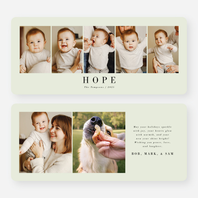 Snap Sequence Holiday Cards and Invitations - Green