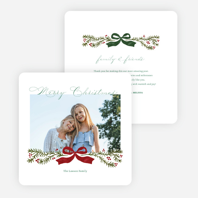 Tied & True Christmas Cards - Green